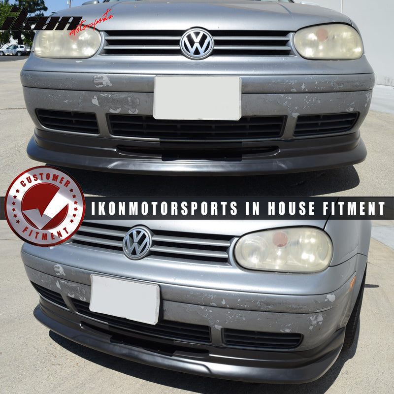 Fits 99-04 Volkswagen VW Golf MK4 MKIV P1 Style Front Bumper Lip Spoiler Kit PU