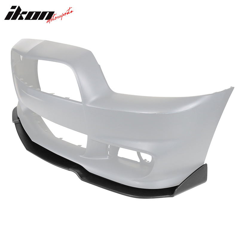 Fits 12-14 Dodge Charger SRT8 IKON Style 3PCS Front Bumper Lip Spoiler Kit PU