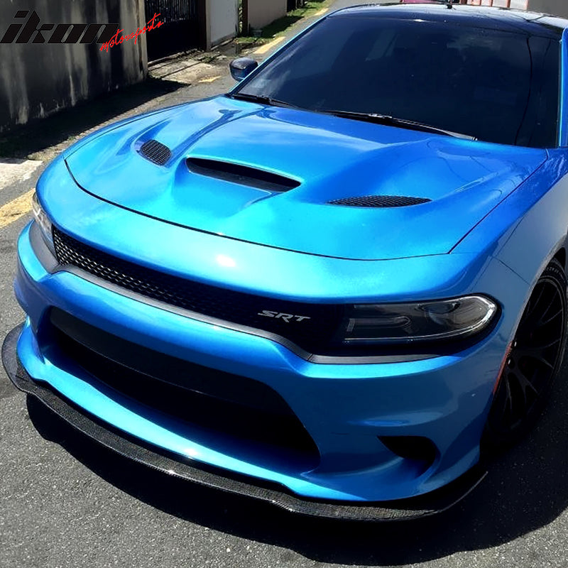 Fits 15-23 Charger SRT8 Hellcat 392 Scat Pack CF Front Lip & Splitter Rod