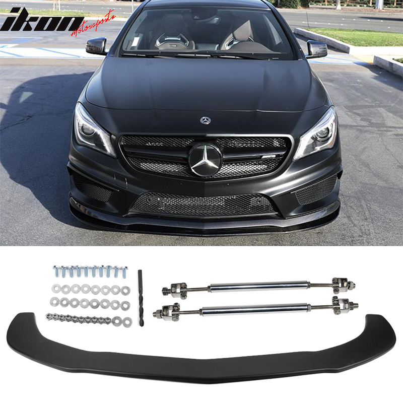 2014-2016 Benz CLA Class Front Splitter w/ Rods & Hardware Matte