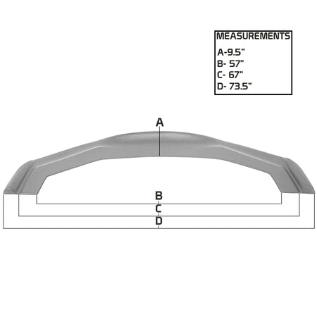 Fits 17-20 Chevy Sonic RB Style 68x20in Front Bumper Lip PP & Strut Rod Splitter