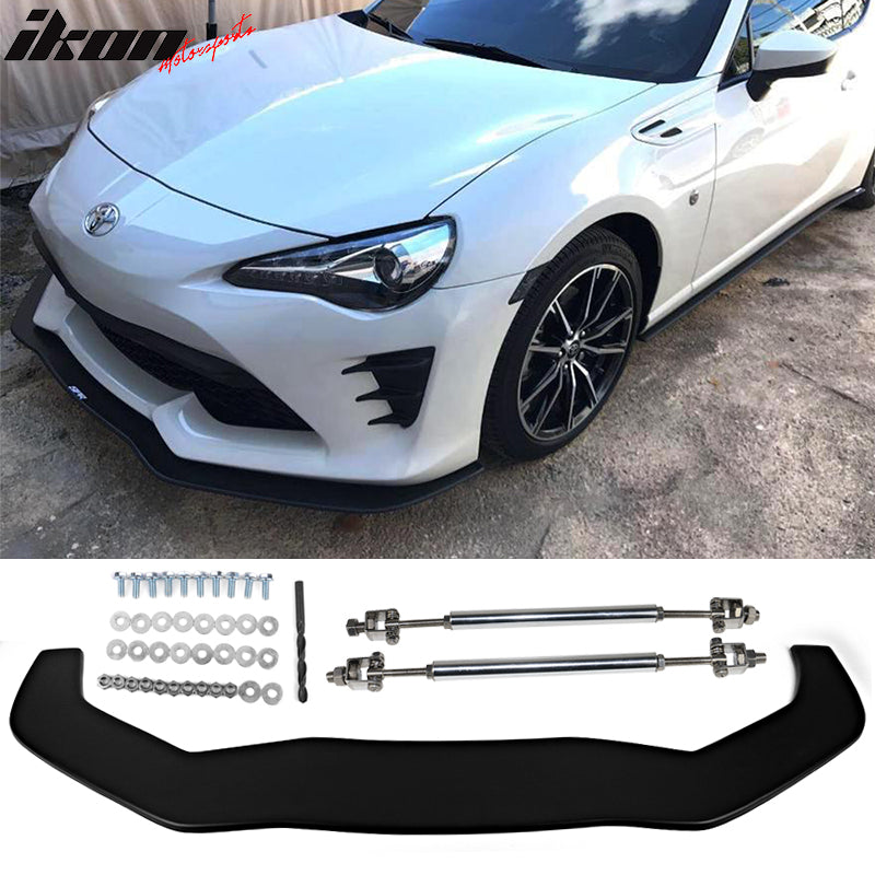 2013-2020 Toyota 86 Front Bumper Splitter w/ Rods & Hardware Matte