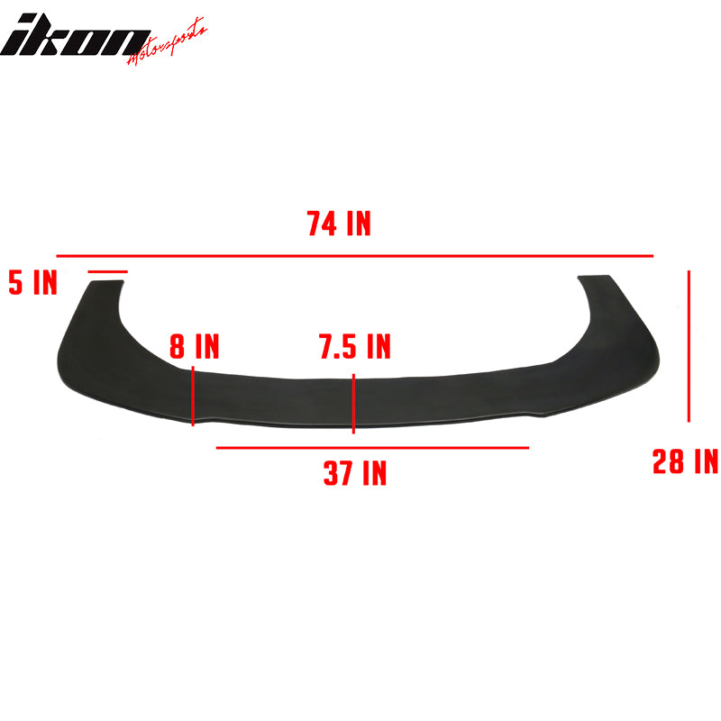 Universal Type 3 Front Bumper Lip Spoiler Splitter Protector Unpainted Black PU