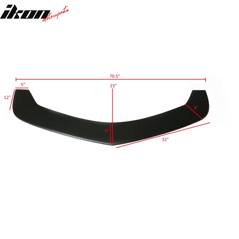 Universal Fitment Type 5 Front Bumper Lip Spoiler Splitter Unpainted Black PP