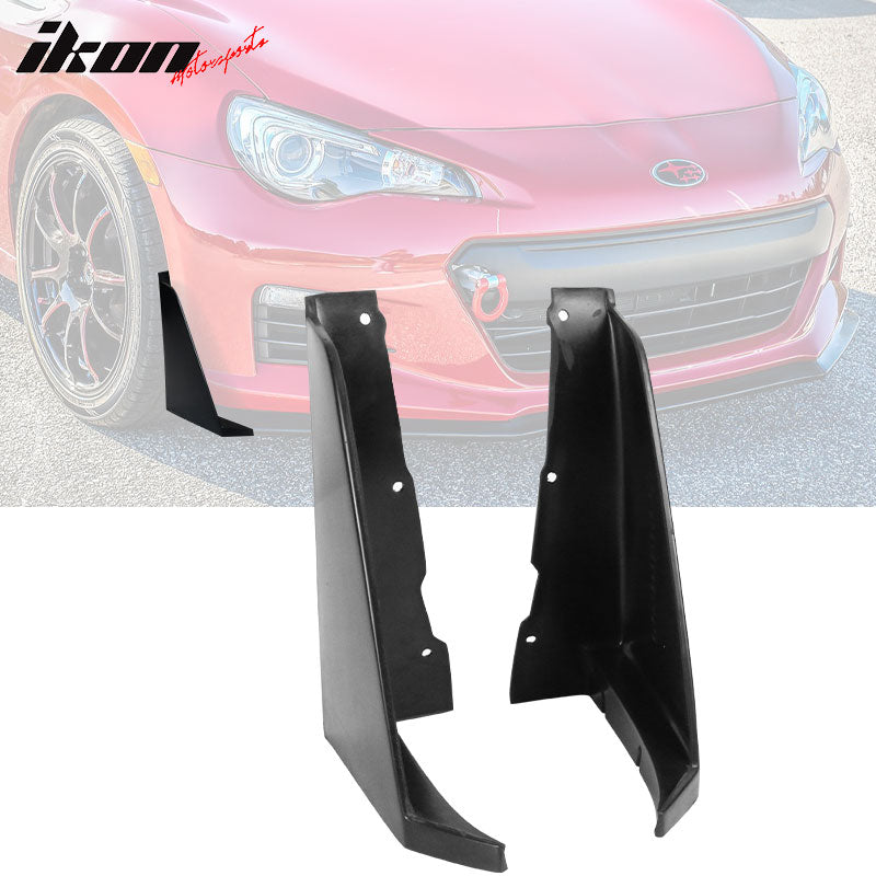 2013-2016 Subaru BRZ Unpainted Front Bumper Lip Winglets 2PC PU