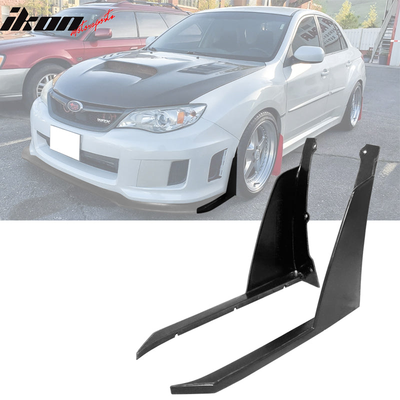 2011-2014 Subaru WRX STI V6 Front Bumper Splitters Winglets PU 2PCS