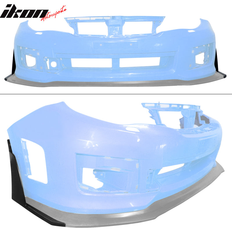 Fits 11-14 Subaru WRX STI Front Bumper Splitters Winglets Ikon V6 Style PU 2PCS