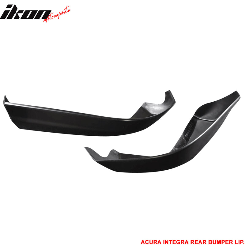 Fits 98-01 Acura Integra Mugen Style Front Bumper Lip + Rear Bumper Aprons PP