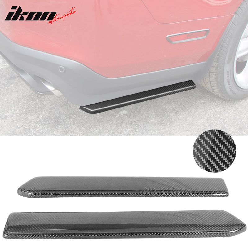 2010-2014 Ford Mustang Rear Bumper Side Splitters 2PC Carbon Fiber