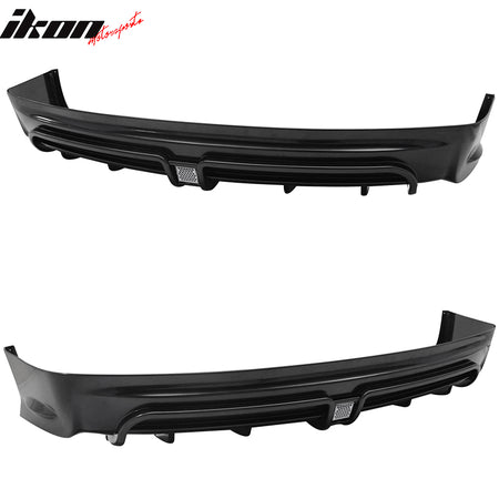 Rear Bumper Lip Compatible With 2013-2015 Honda Civic, Black ABS Rear Lip Finisher Under Chin Spoiler Underspoiler Splitter Valance Underbody Bumper Fascia Add On by IKON MOTORSPORTS