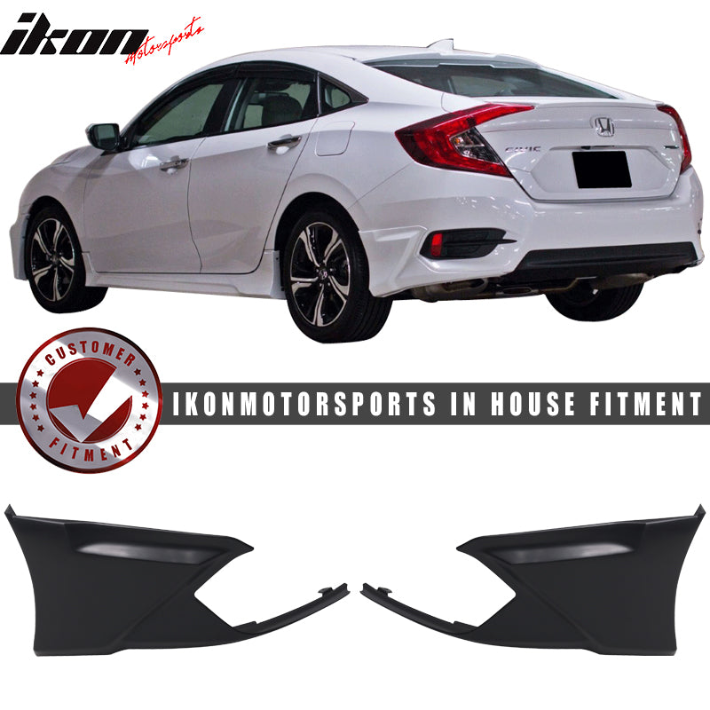 2016-2021 Honda Civic Sedan HF-P Style Rear Bumper Lip Splitter PP