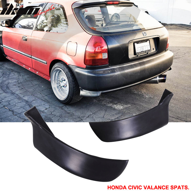 Fits 99-00 Civic 3Dr T-R PP Front Bumper Lip +2PC Rear Bumper Lip Valance Spats