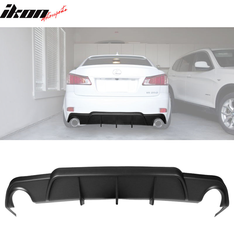 2006-2013 Lexus IS DMR Style Black Rear Diffuser Bumper Lip Bodykit PP