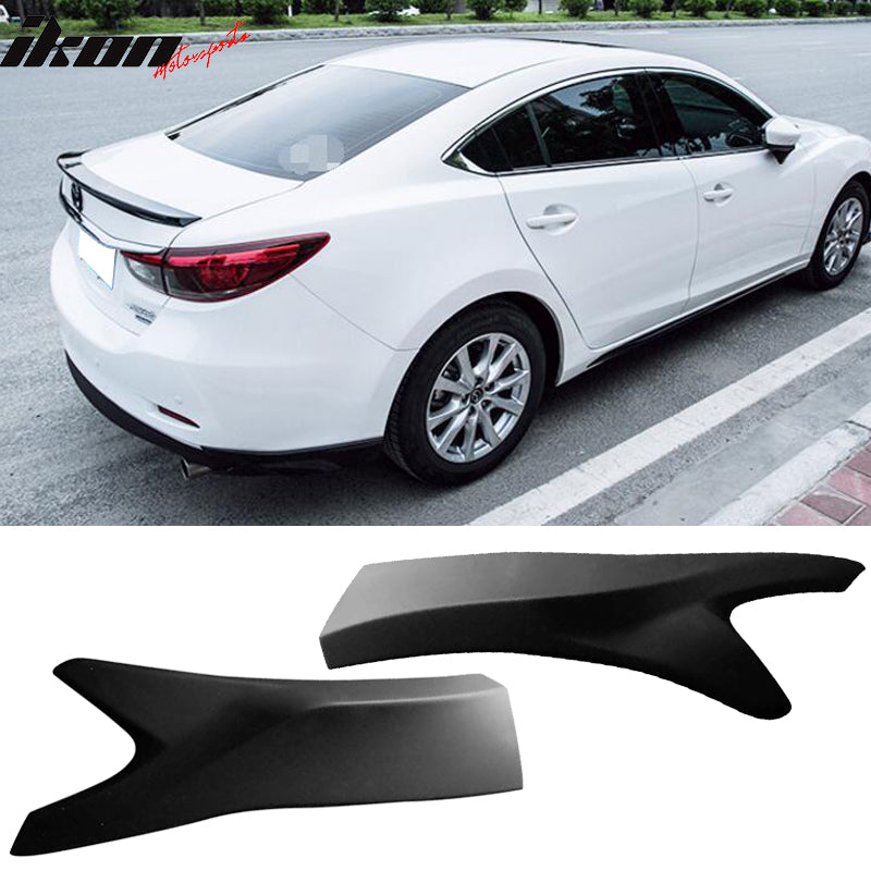 2014-2017 Mazda 6 Black Rear Bumper Lip Diffuser Splitter ABS Plastic