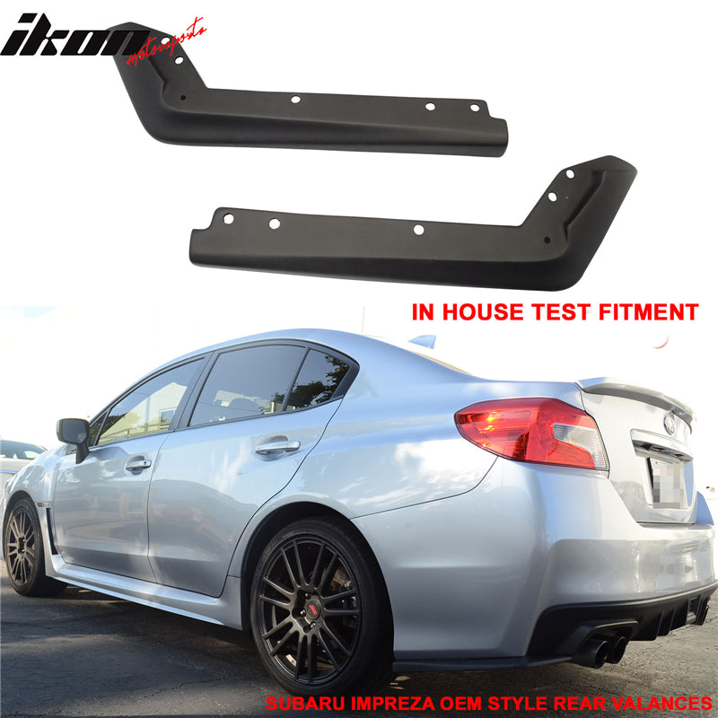 2015-2021 Subaru WRX STI Style Unpainted Rear Spat Valance Lip ABS