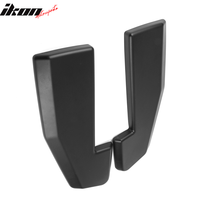 Universal 2PCS Rear Bumper Lip Diffuser Winglet Aprons V1 Style PP Matte Black