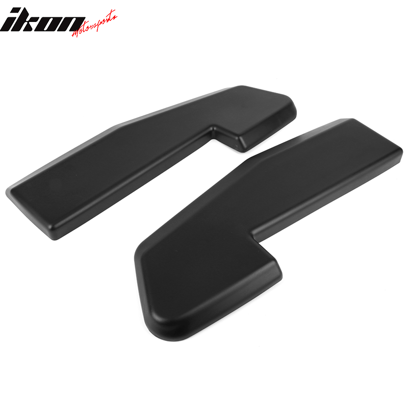 Universal 2PCS Rear Bumper Lip Diffuser Winglet Aprons V1 Style PP Matte Black