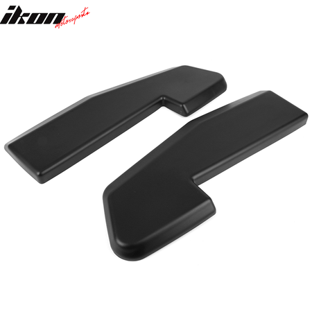 Universal 2PCS Rear Bumper Lip Diffuser Winglet Aprons V1 Style PP Matte Black