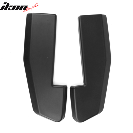 Universal 2PCS Rear Bumper Lip Diffuser Winglet Aprons V1 Style PP Matte Black