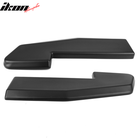 Universal 2PCS Rear Bumper Lip Diffuser Winglet Aprons V1 Style PP Matte Black