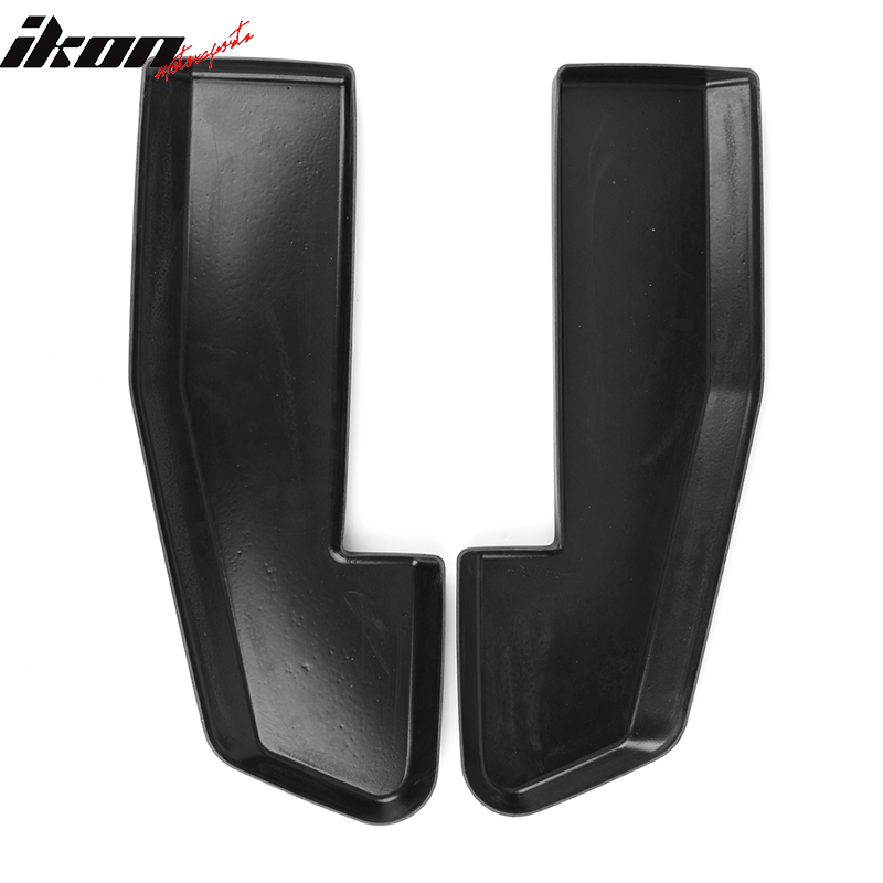 Universal 2PCS Rear Bumper Lip Diffuser Winglet Aprons V1 Style PP Matte Black