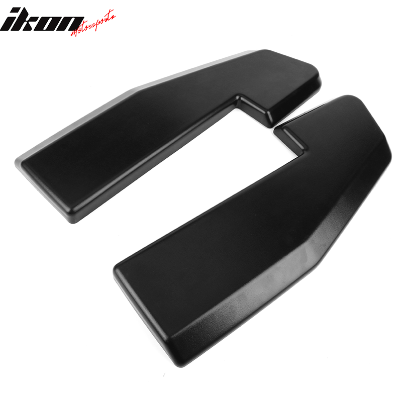 Universal V1 Style 2PCS Rear Bumper Lip Splitter Aprons Valance Sanded Black PP