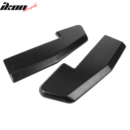 Universal V1 Style 2PCS Rear Bumper Lip Splitter Aprons Valance Sanded Black PP