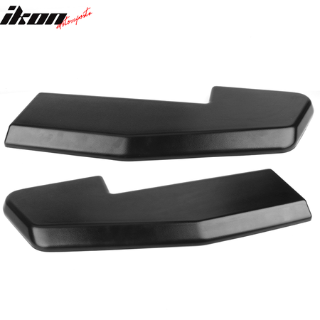 Universal V1 Style 2PCS Rear Bumper Lip Splitter Aprons Valance Sanded Black PP