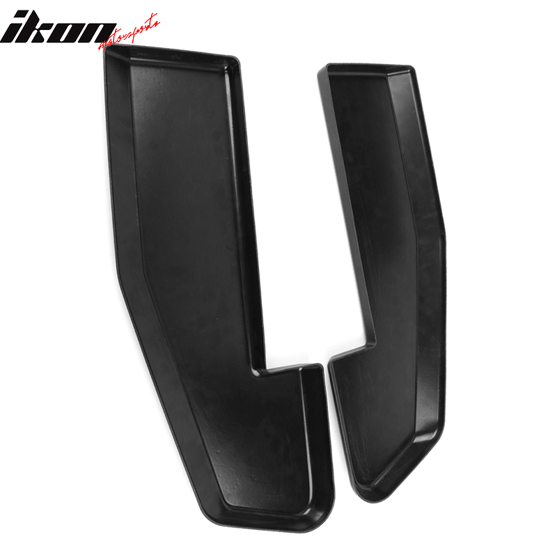 Universal V1 Style 2PCS Rear Bumper Lip Splitter Aprons Valance Sanded Black PP