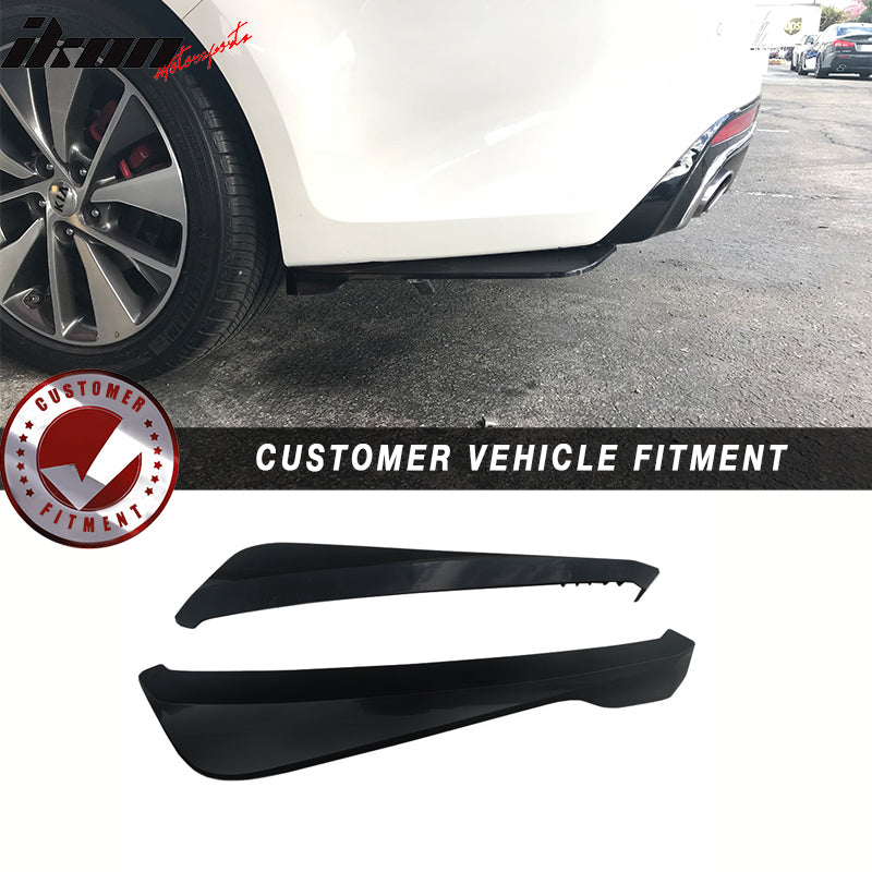 Universal V1 Style Unpainted 2PC Rear Bumper Lip Diffuser Splitters PP