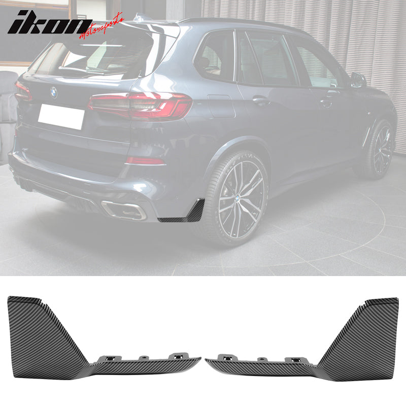 2019-2025 BMW G05 X5 M Sport Rear Splitter Aprons Carbon Fiber Print