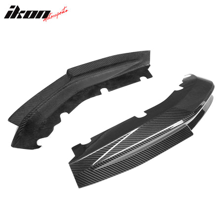 Fits 21-23 BMW G80 M3 OE Style Rear Bumper Aprons Gloss Black Dry Carbon Fiber