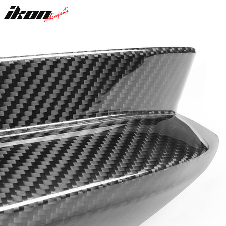 Fits 21-23 BMW G80 M3 OE Style Rear Bumper Aprons Gloss Black Dry Carbon Fiber