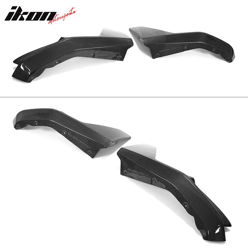 Fits 21-23 BMW G82 G83 M4 MP Style Rear Bumper Lip Splitters Real Carbon Fiber