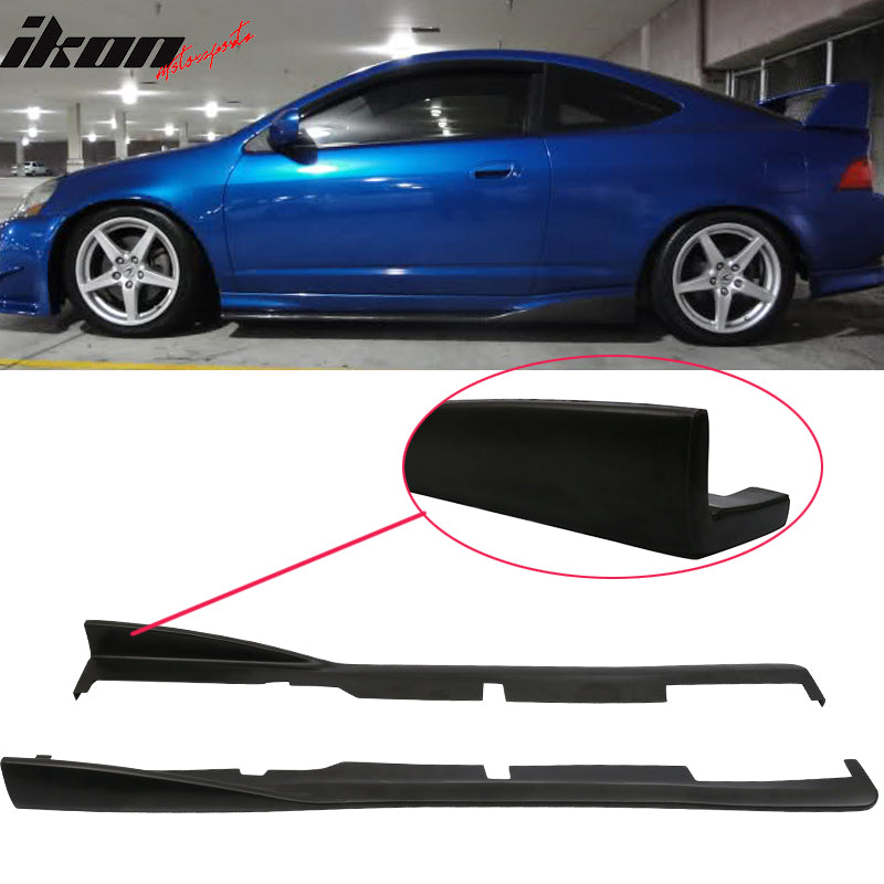 2002-2006 Acura RSX DC5 CS Style Unpainted Black Side Skirts PU Pair