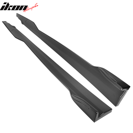 Fits 15-23 Dodge Charger SRT Side Skirts Extension Rocker Panel PP - Gloss Black