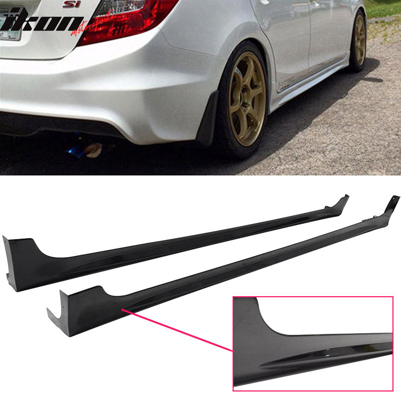 2012-2015 Honda Civic Sedan Mugen RR Style Side Skirts Panels ABS