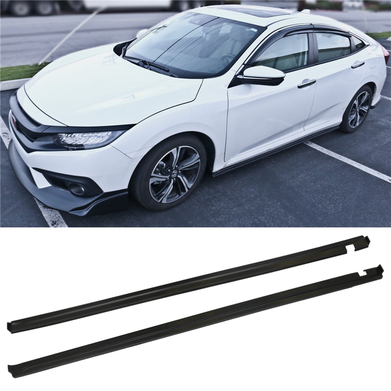 2016-2021 Honda Civic Sedan TCS Style Side Skirts Rocker Pannel PU