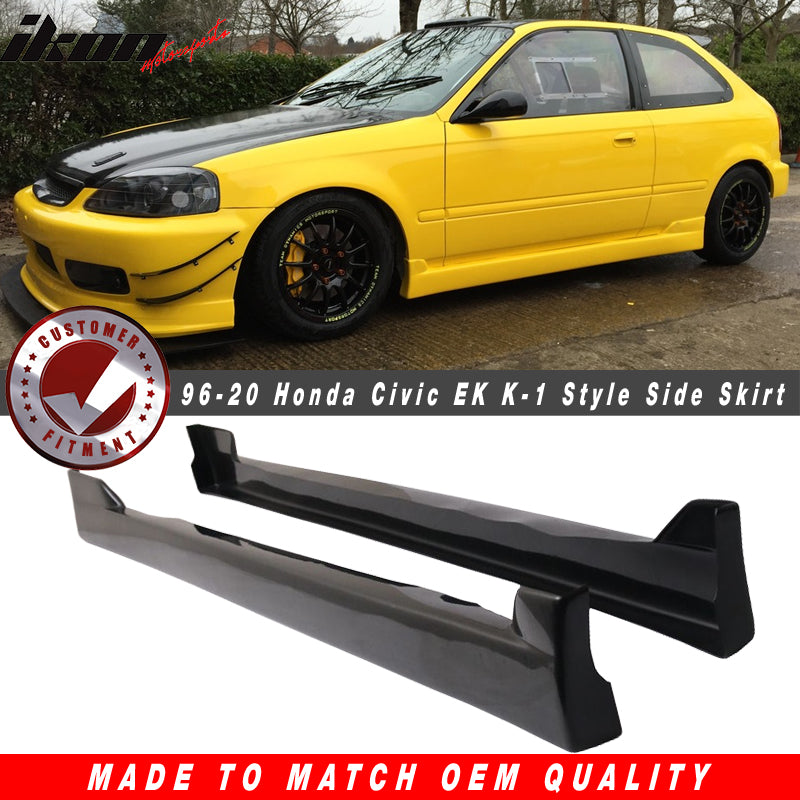 1996-2000 Honda Civic 2Dr 3Dr K1 CS Style Side Skirts Panel ABS