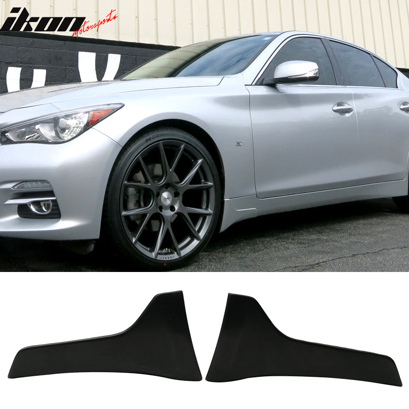 2014-2023 Infiniti Q50 Unpainted 2PC Front Splash Guard Side Skirts PU