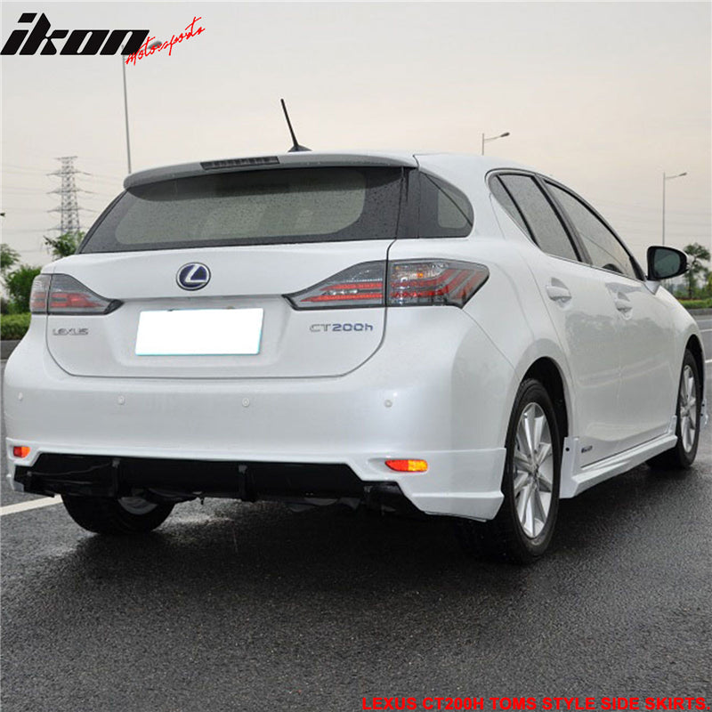 Compatible With 2011-2013 Lexus CT22000H TM Type Side Skirts Unpainted PP