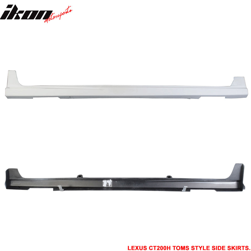 Fits 11-13 Lexus CT200H TM Type Side Skirts Unpainted PP