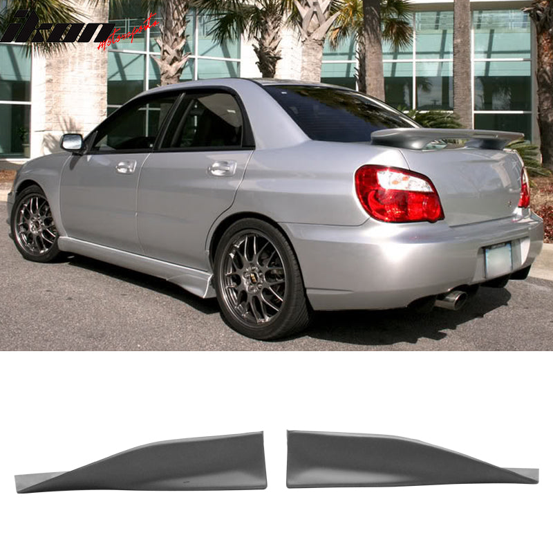 2002-2007 Subaru Impreza JDM Style 2PCS Rear Side Skirt Strake Spat PU