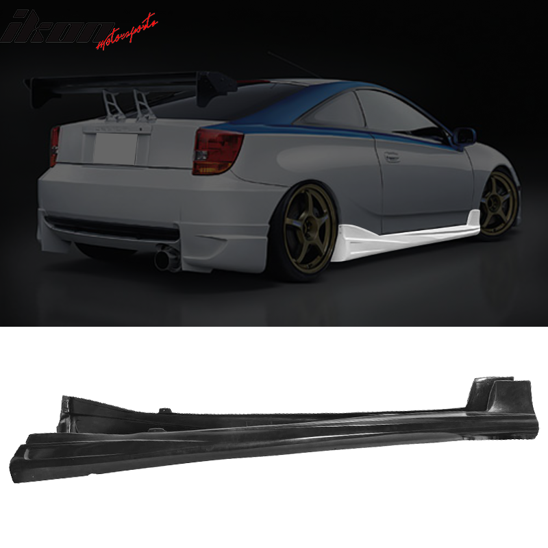 2000-2005 Toyota Celica VIP Style Unpainted Black Side Skirts PU