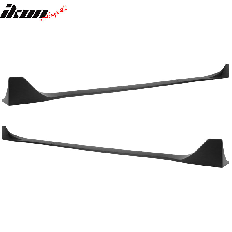 IKON MOTORSPORTS, Side Skirts Compatible With 2017-2022 Tesla Model 3, ABS Plastic IKON Style Side Skirt Extension Rocker Panel 4PCS, 2018 2019 2020