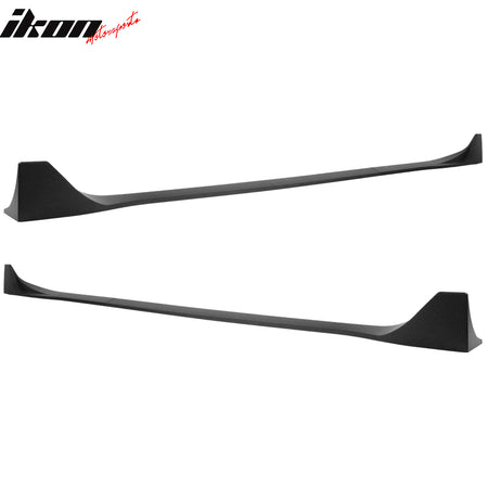 IKON MOTORSPORTS, Side Skirts Compatible With 2017-2022 Tesla Model 3, ABS Plastic IKON Style Side Skirt Extension Rocker Panel 4PCS, 2018 2019 2020