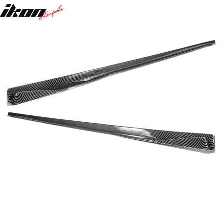 Fits 17-24 Tesla Model 3 Side Skirts Matte / Gloss Black Carbon Fiber Print