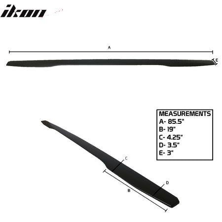 Universal IKON V3 Style 85.5 Inch 2PC Side Skirts Extension Lip Rocker Panel ABS