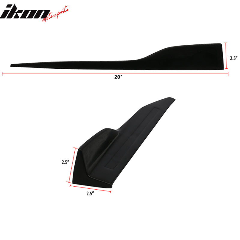 Universal V4 Side Skirts Extension Winglet Wind Blades Rocker Splitter 2PC - PU