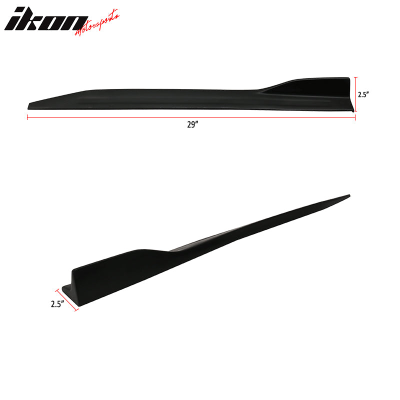 Universal V5 Side Skirts Extension Winglet Wind Blades Rocker Splitter 2PC - PU